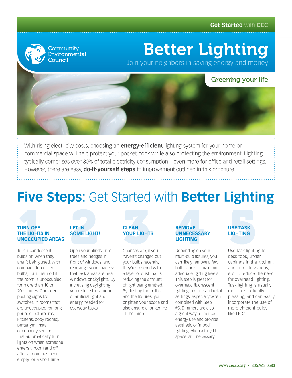 Better Lighting Council Join Your Neighbors in Saving Energy and Money