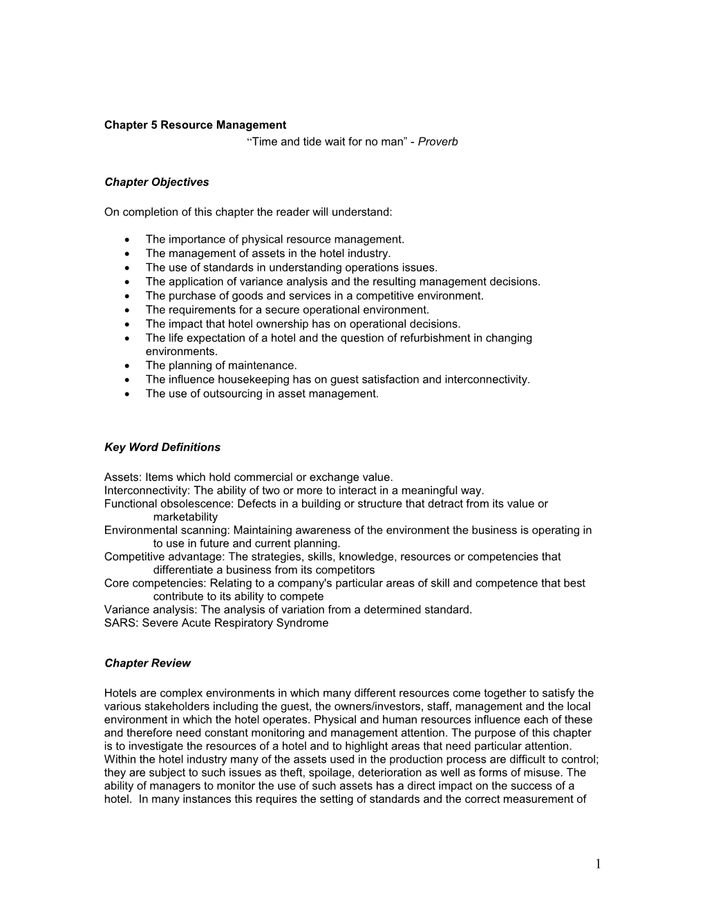 Chapter 7 Asset Management: Controlling Costs