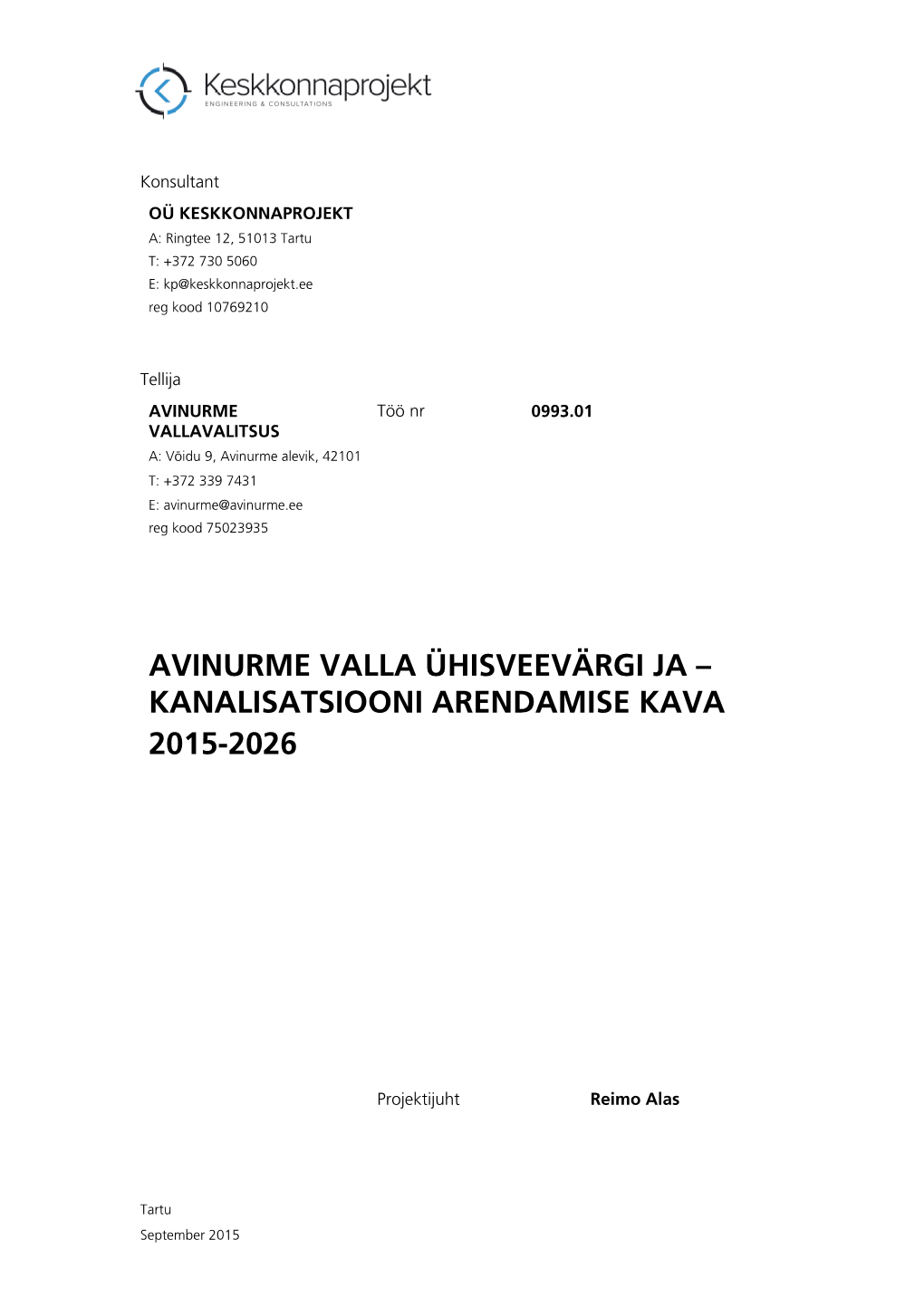 Lisatsiooni Arendamise Kava 2015-2026