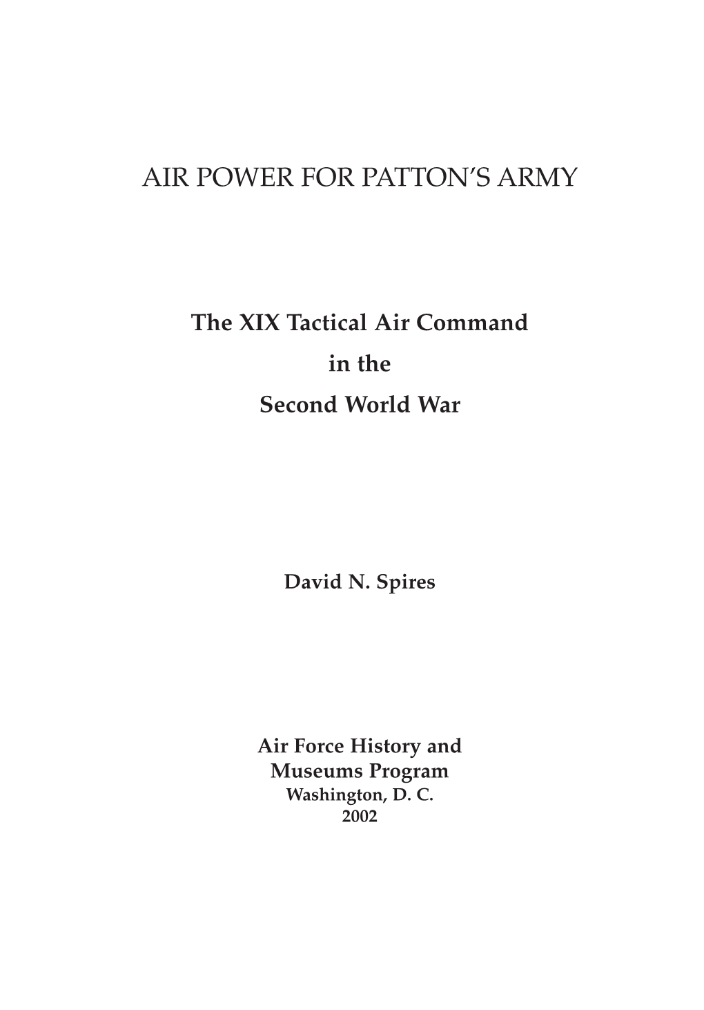 Air Power for Patton's Army