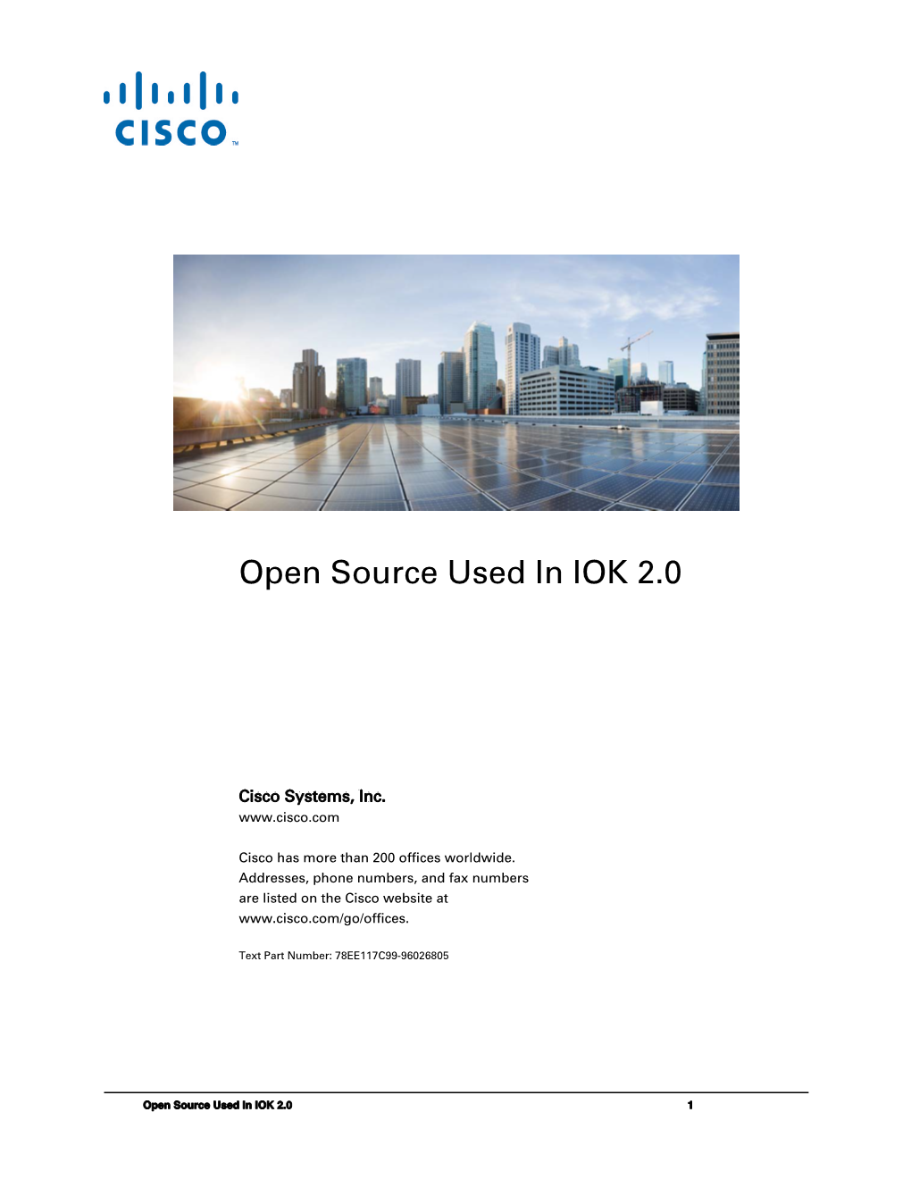 Open Source Used in Cisco IOK