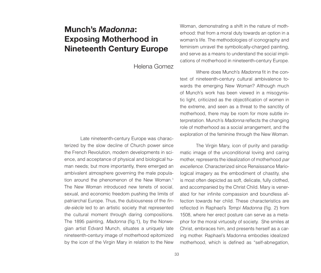 Exposing Motherhood in Nineteenth Century Europe