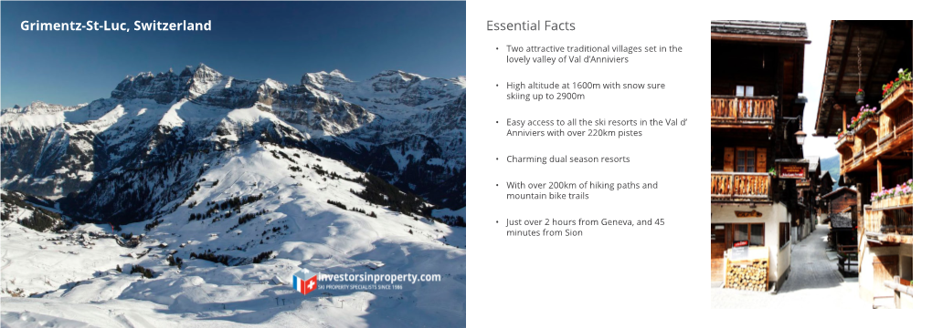 Essential Facts Grimentz-St-Luc, Switzerland