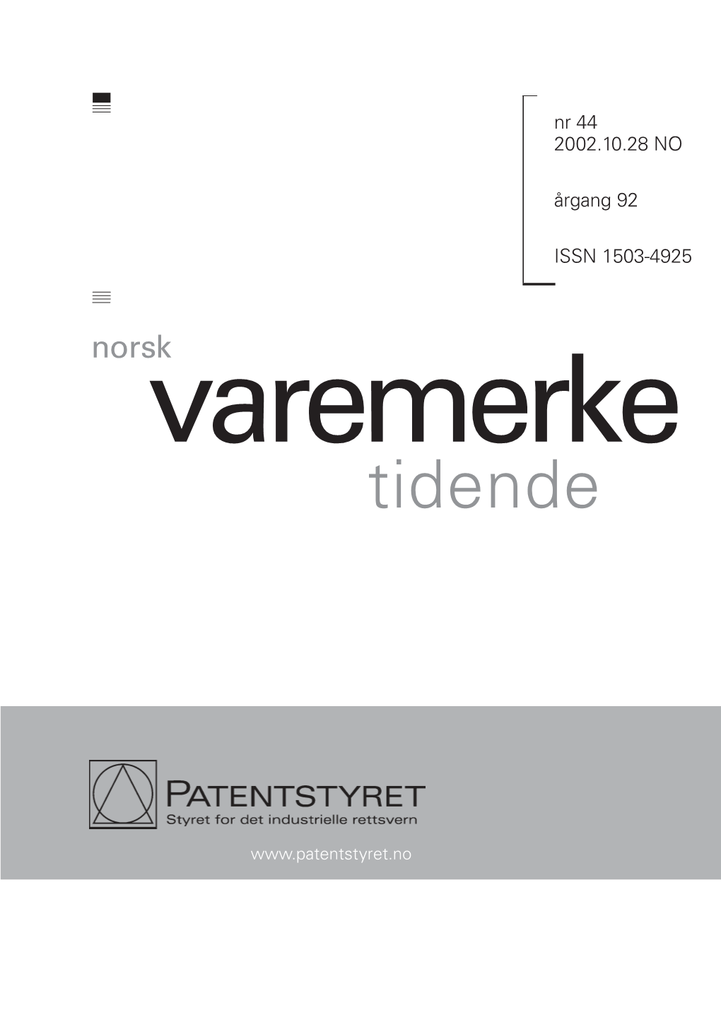 Varemerketidende-Nr44-2002.Pdf