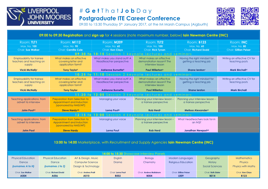 Get That Job Day Postgraduate ITE Career Conference