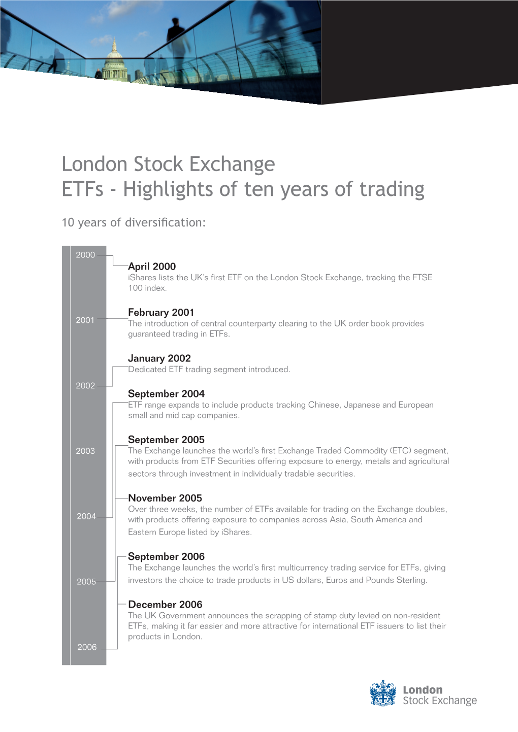 London Stock Exchange Etfs - Highlights of Ten Years of Trading