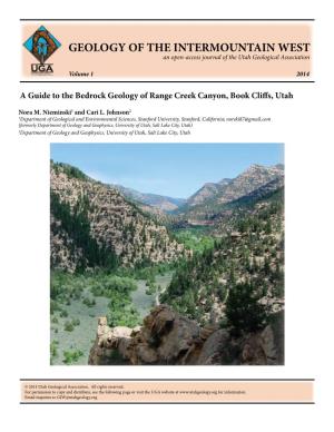 A Guide to the Bedrock Geology of Range Creek Canyon, Book Cliffs, Utah