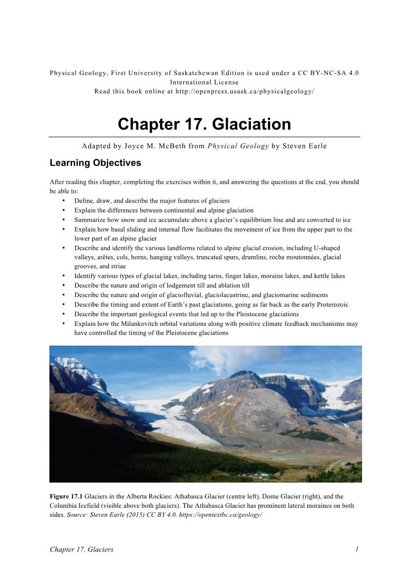 Chapter 17. Glaciation