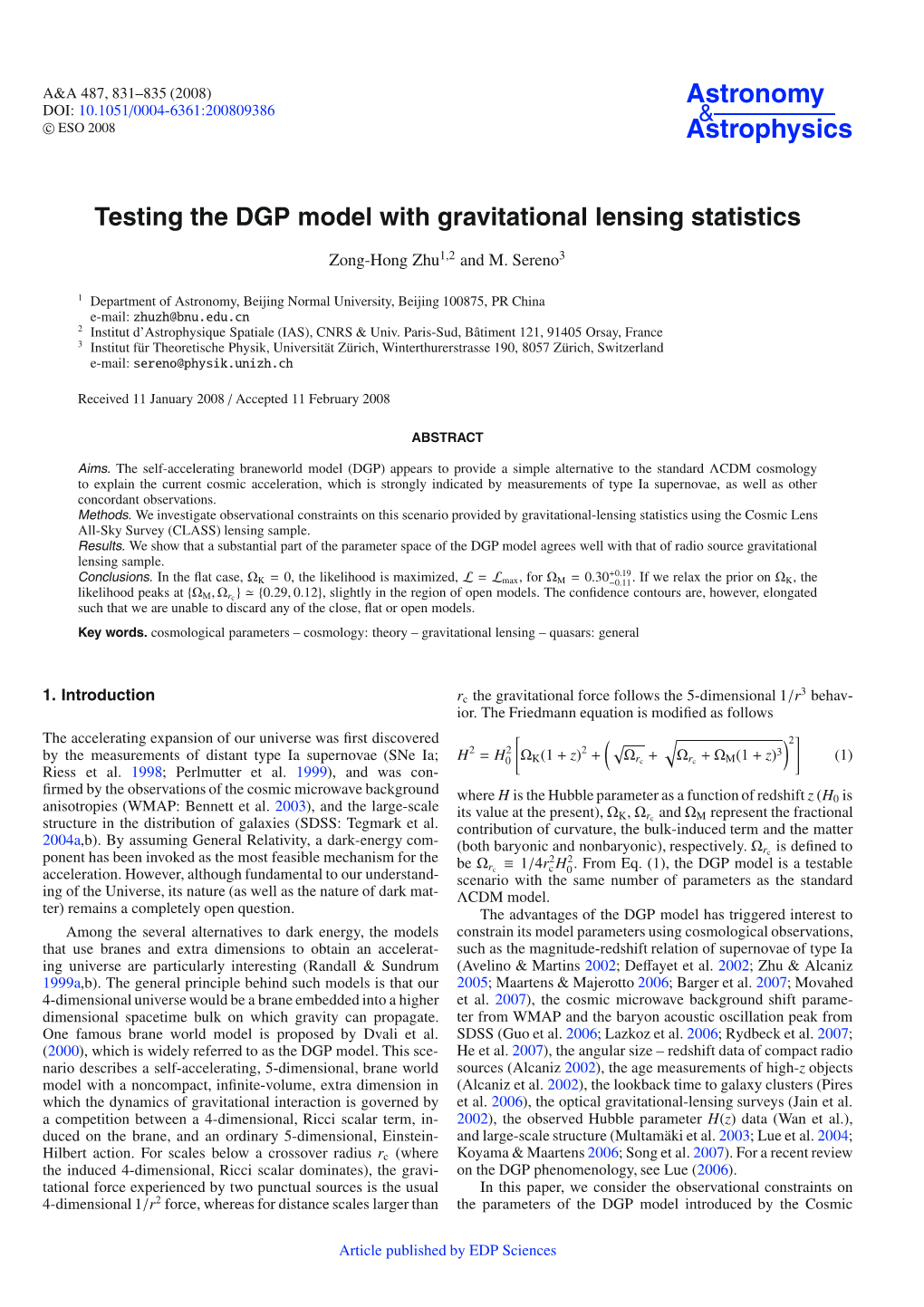 Testing the DGP Model with Gravitational Lensing Statistics