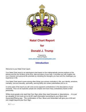 Natal Chart Report for Donald J. Trump