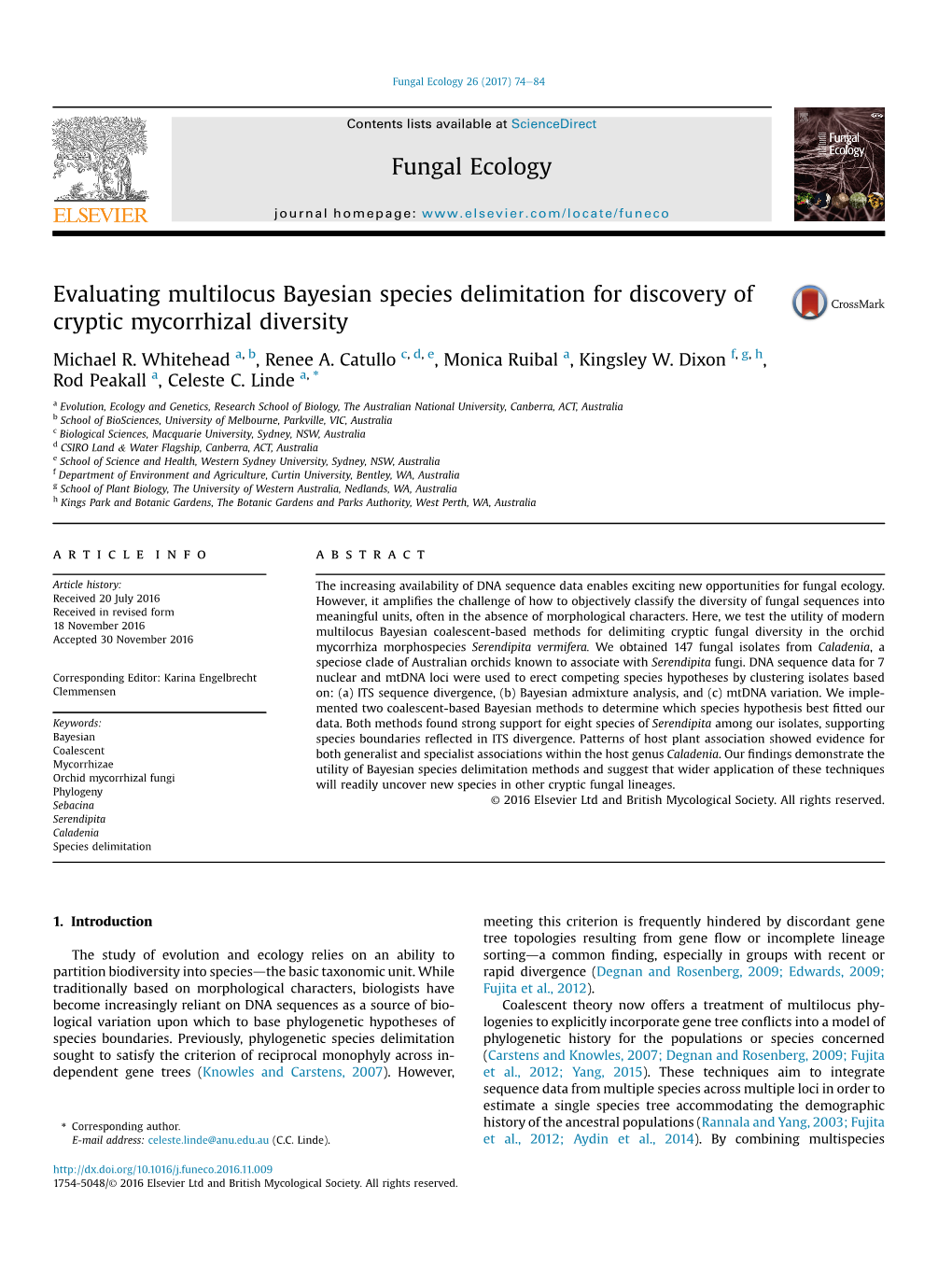 Evaluating Multilocus Bayesian Species Delimitation for Discovery of Cryptic Mycorrhizal Diversity