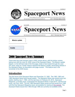 2000 Spaceport News Summary Final