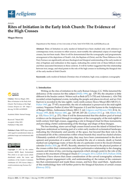 Rites of Initiation in the Early Irish Church: the Evidence of the High Crosses