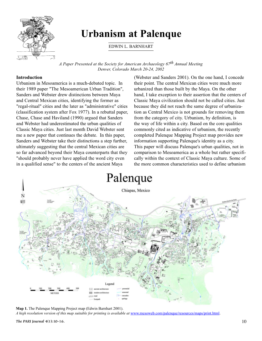 Urbanism at Palenque
