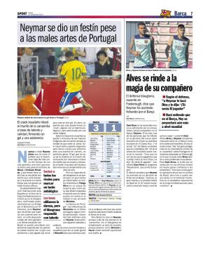 Neymar Se Dio Un Festín Pese a Las Males Artes De Portugal