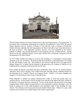 View Full History of St. Rita's Church