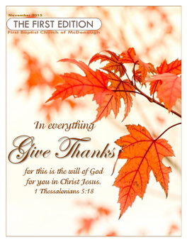 In Everything Give Thanks for This Is the Will of God for You in Christ Jesus