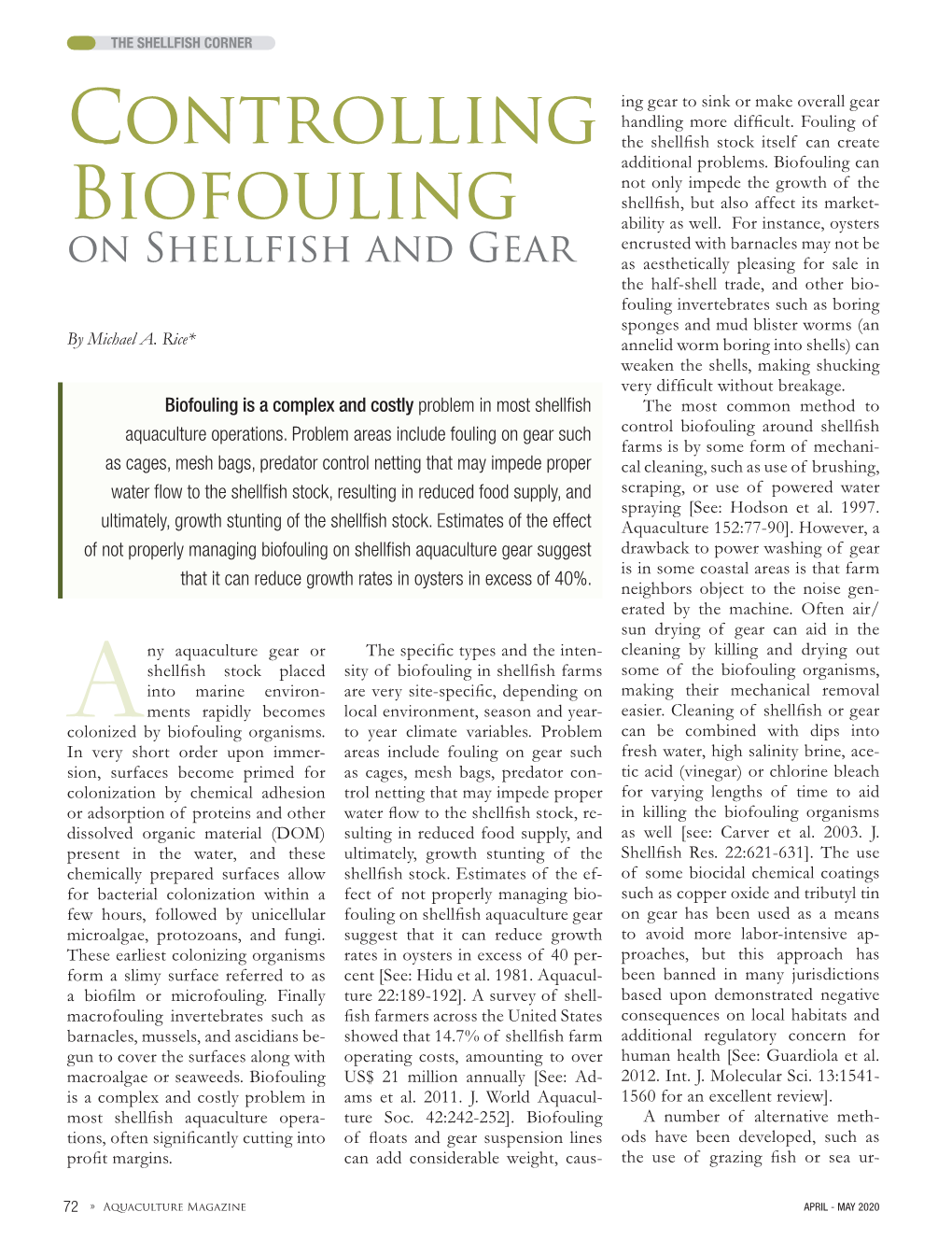 Controlling Biofouling