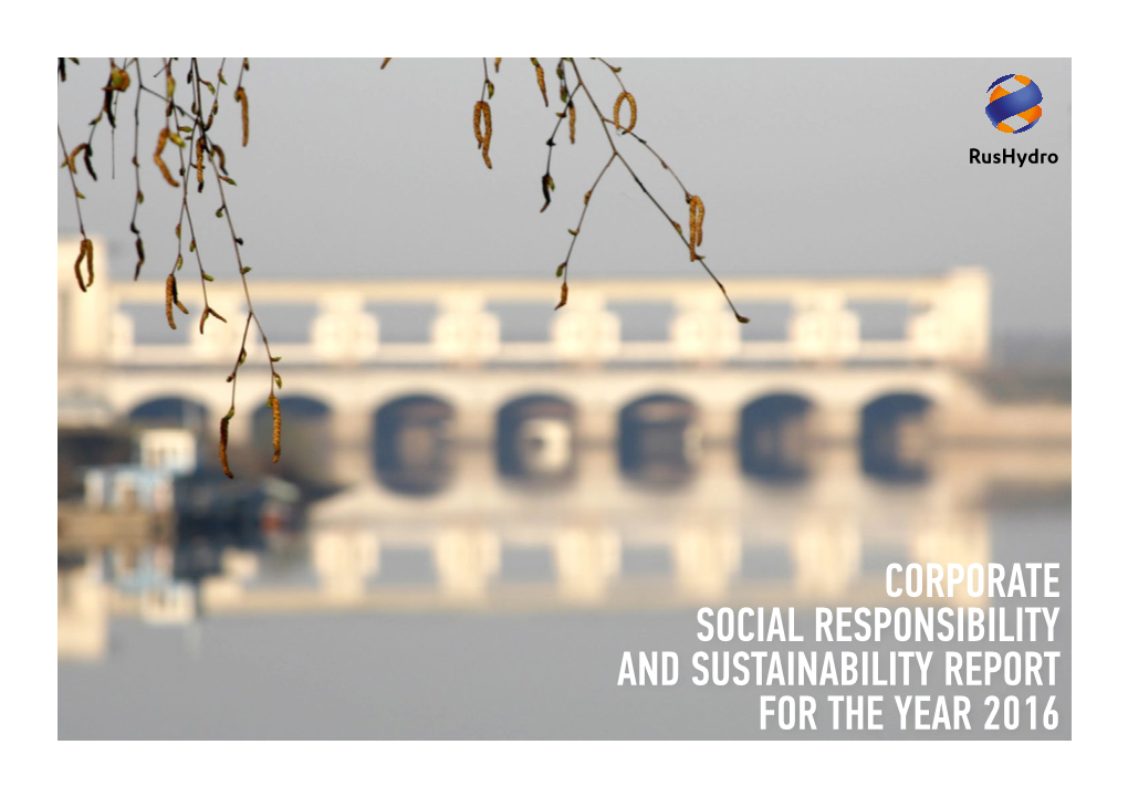 Corporate Social Responsibility and Sustainability Report by Rushydro Group for the Year 2016