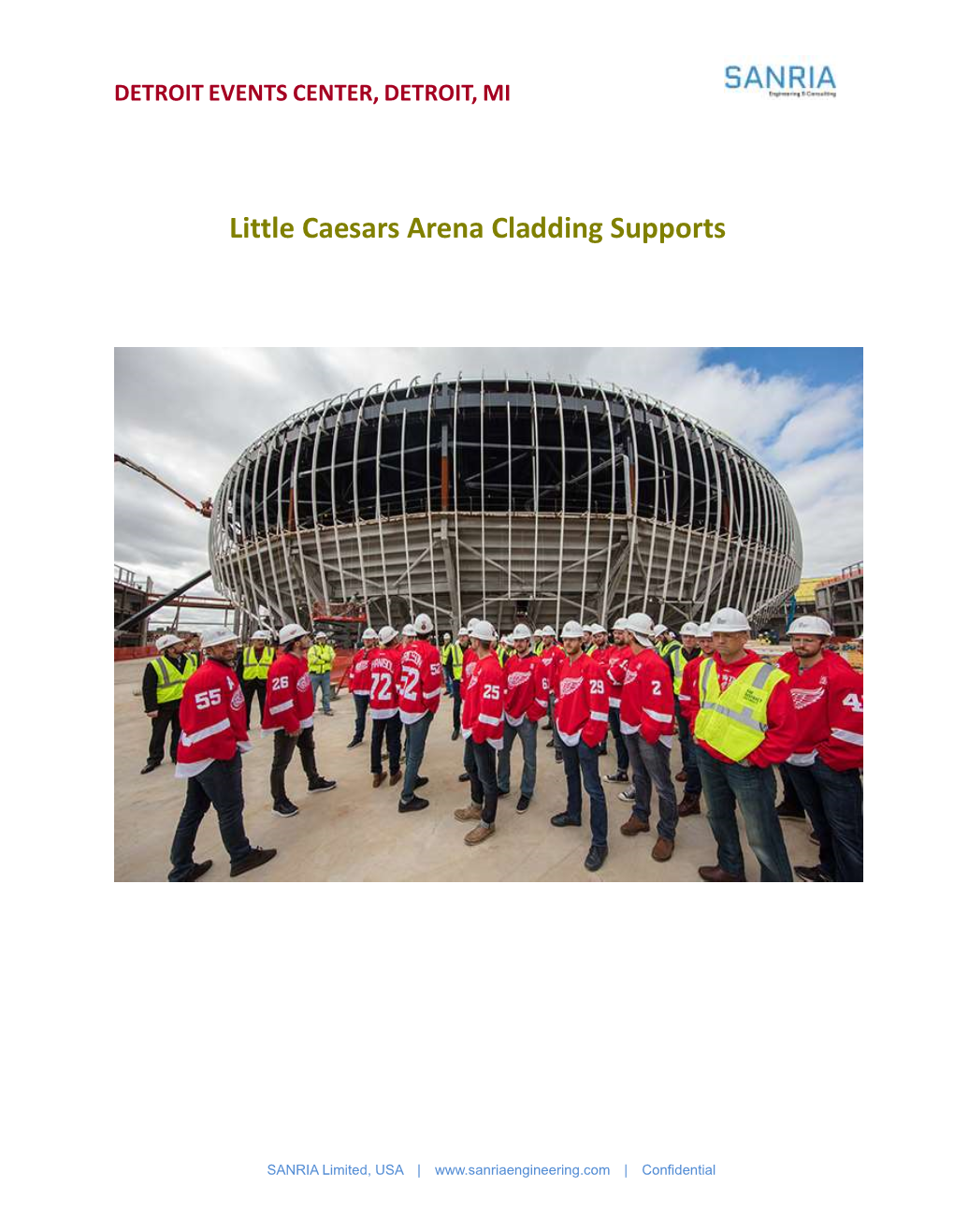 Little Caesars Arena Cladding Supports