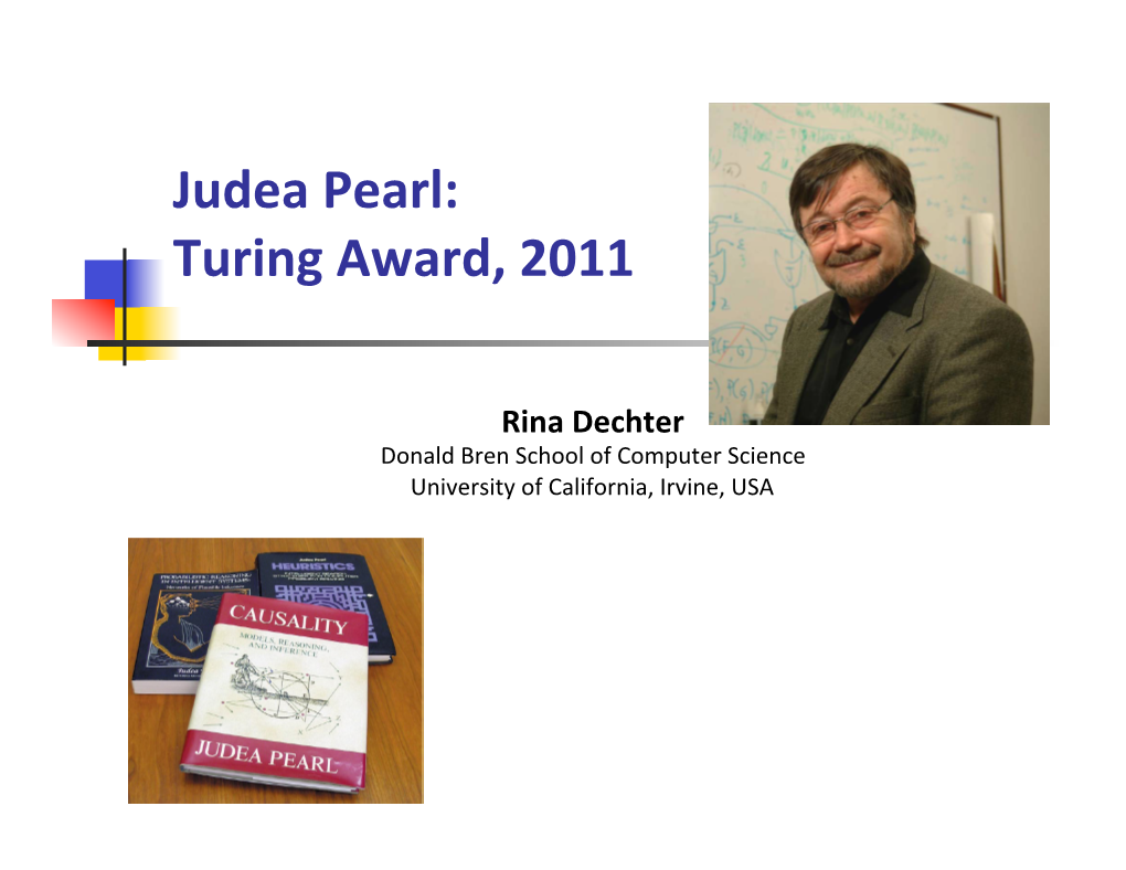 Judea Pearl: Turing Award, 2011