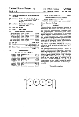 United States Patent (19) 11 Patent Number: 4,758,323 Davis Et Al