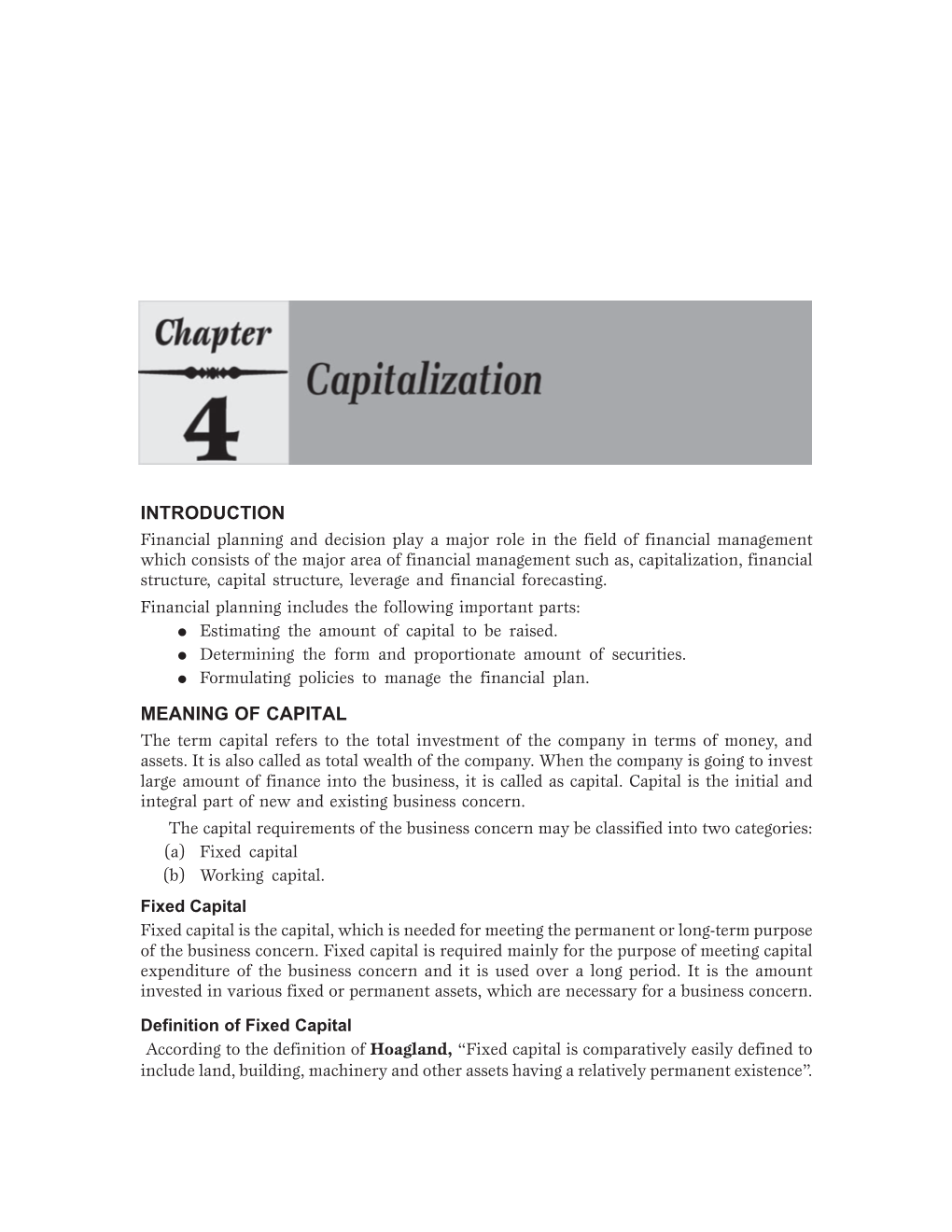 Introduction Meaning of Capital