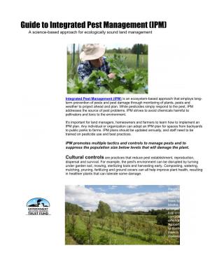 Guide to Integrated Pest Management (IPM) a Science-Based Approach for Ecologically Sound Land Management