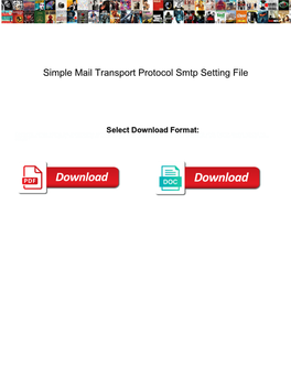 Simple Mail Transport Protocol Smtp Setting File