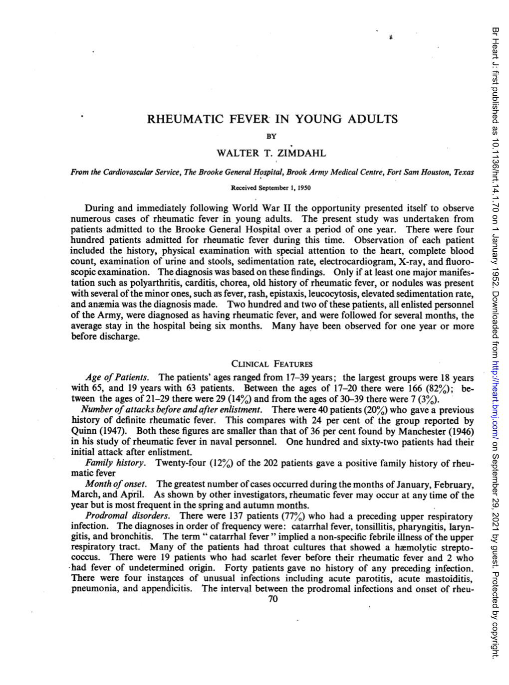 Rheumatic Fever in Young Adults by Walter T
