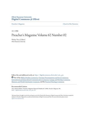 Preacher's Magazine Volume 62 Number 02 Wesley Tracy (Editor) Olivet Nazarene University