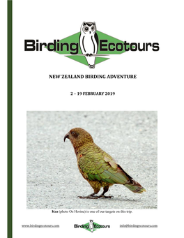 New Zealand Birding Adventure