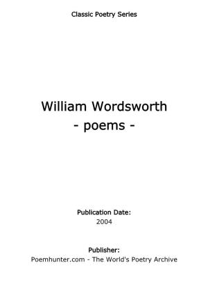 William Wordsworth - Poems