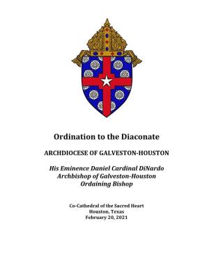 Ordination to the Diaconate