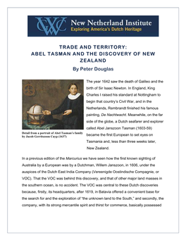 ABEL TASMAN and the DISCOVERY of NEW ZEALAND by Peter Douglas