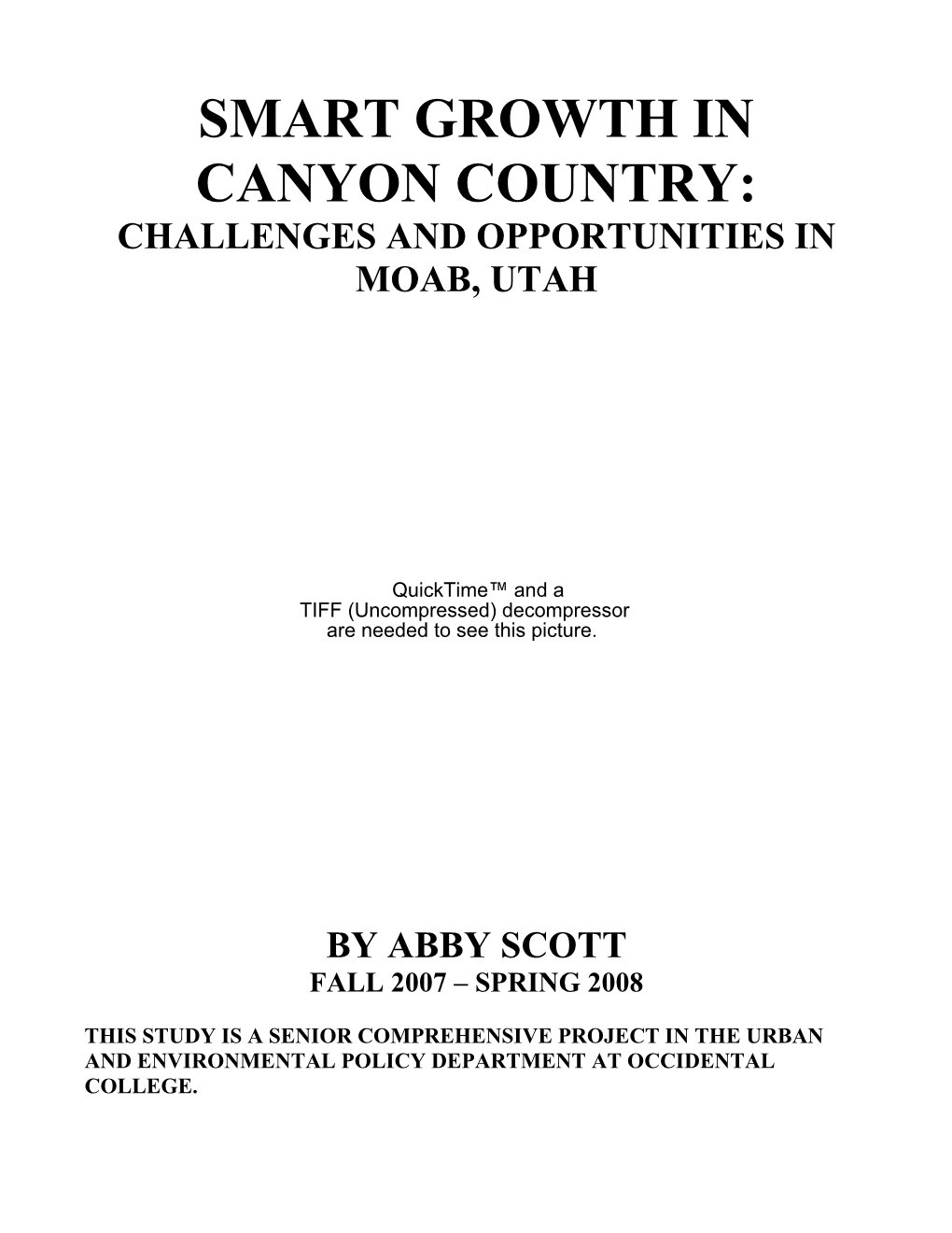 Smart Growth in Canyon Country: Challenges and Opportunities in Moab, Utah
