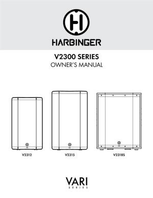 V2300 Series Owner’S Manual