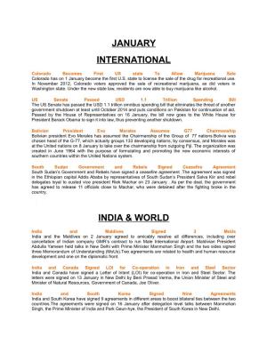January International India & World