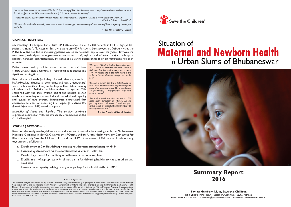 Summary Report BHUBANESWAR