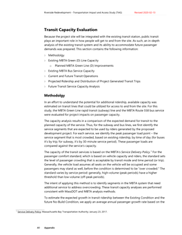 Transit Capacity Evaluation