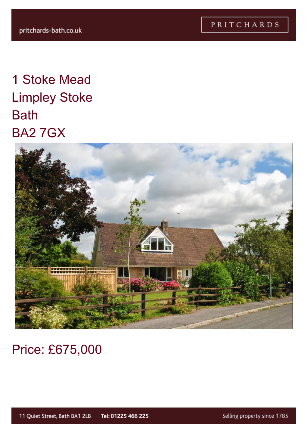 1 Stoke Mead Limpley Stoke Bath BA2 7GX Price