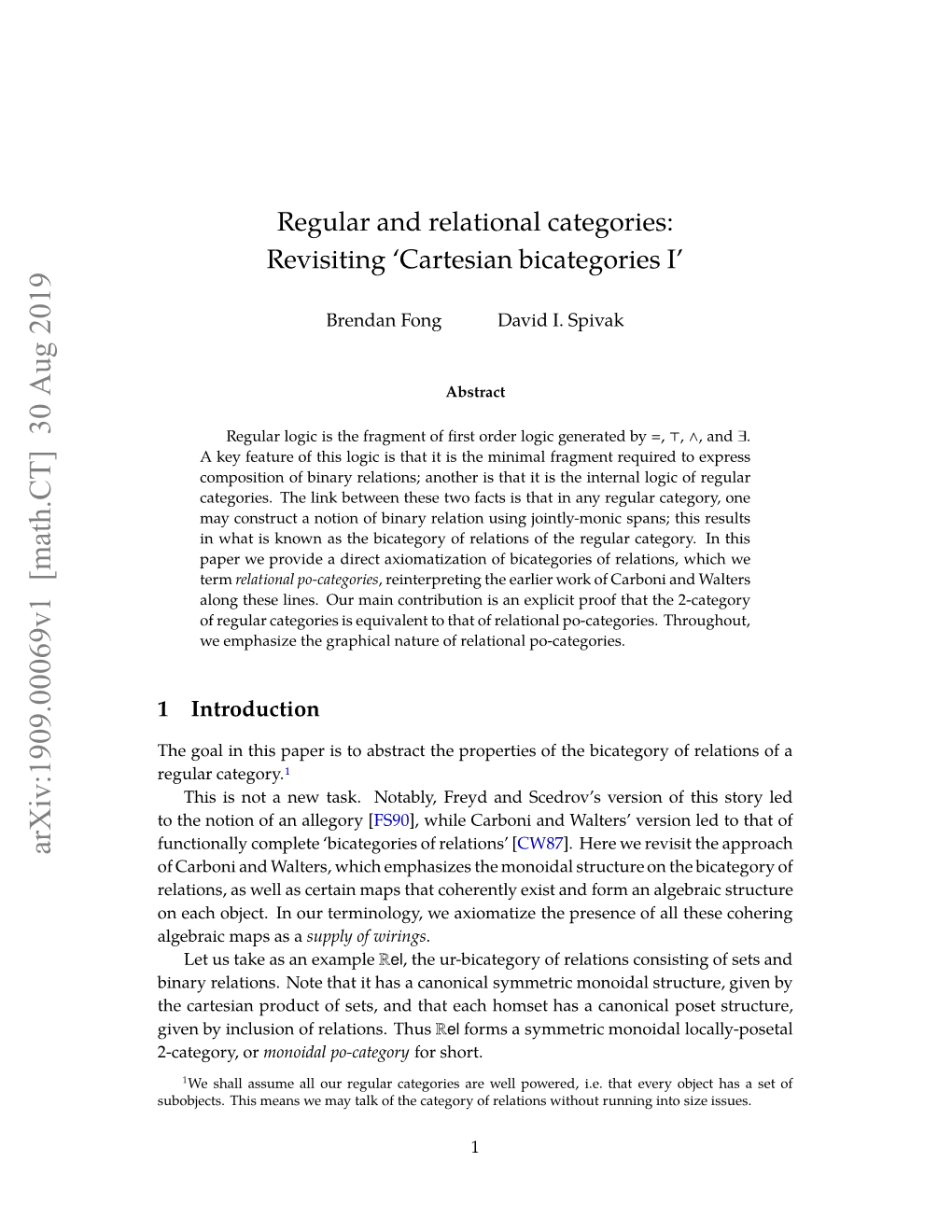 Regular and Relational Categories: Revisiting'cartesian Bicategories I'