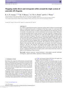 Mapping Stable Direct and Retrograde Orbits Around the Triple System of Asteroids (45) Eugenia