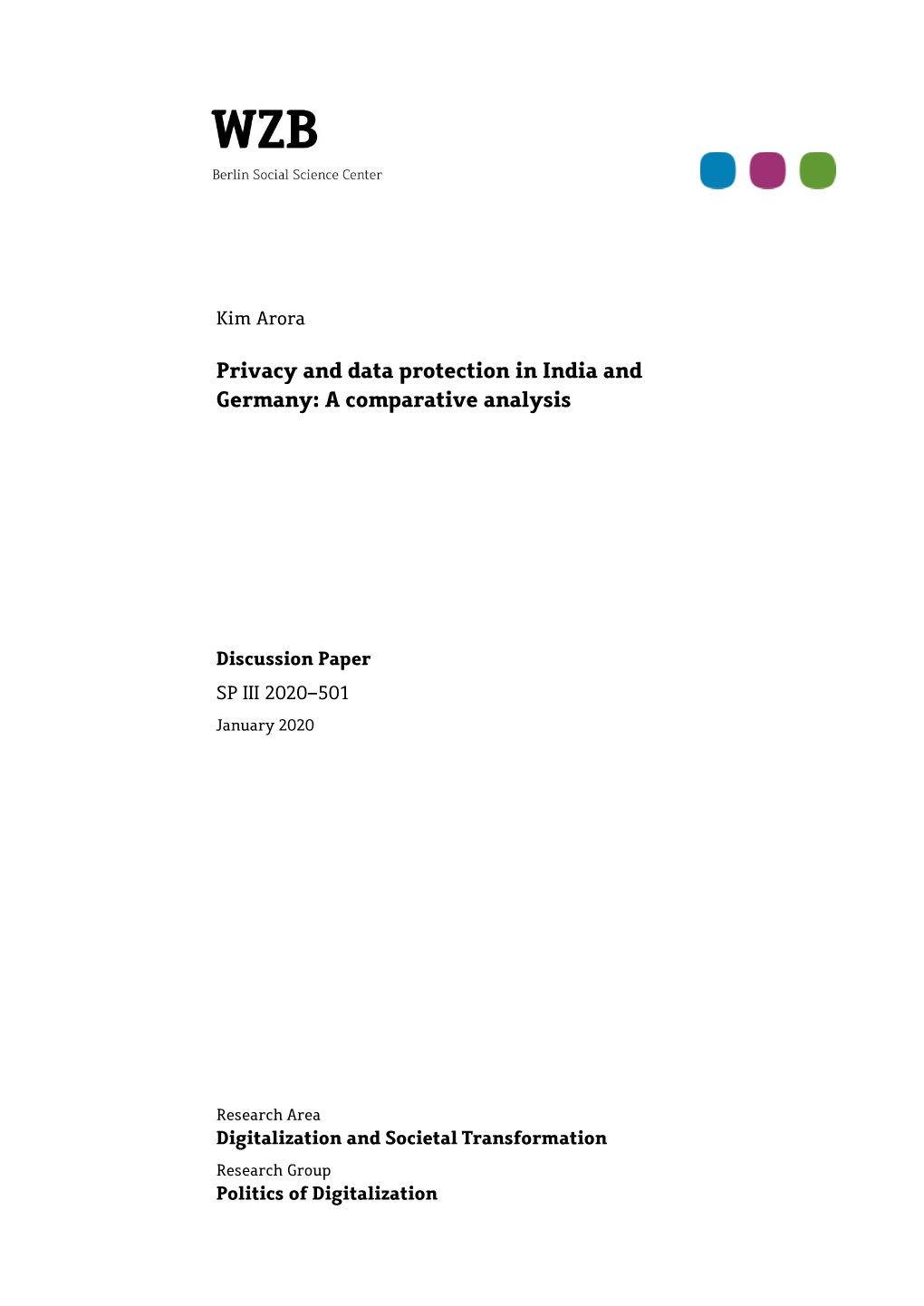 Privacy and Data Protection in India and Germany: a Comparative Analysis