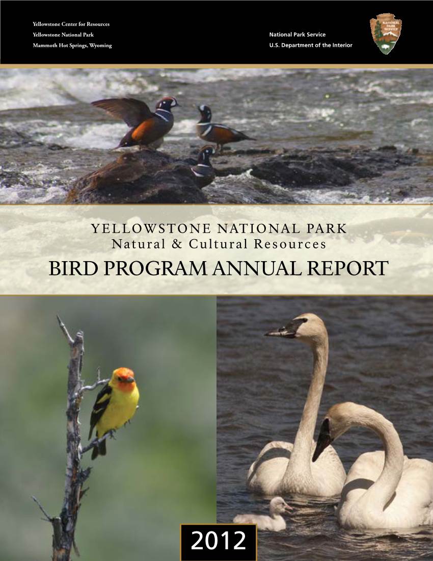 Yellowstone Bird Program Annual Report 2012