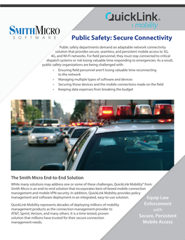 Mobility Public Safety: Secure Connectivity