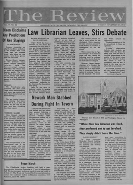 Law Librarian Leaves, Stirs Debate