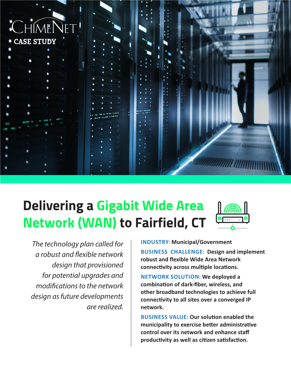 Delivering a Gigabit Wide Area Network (WAN) to Fairfield, CT