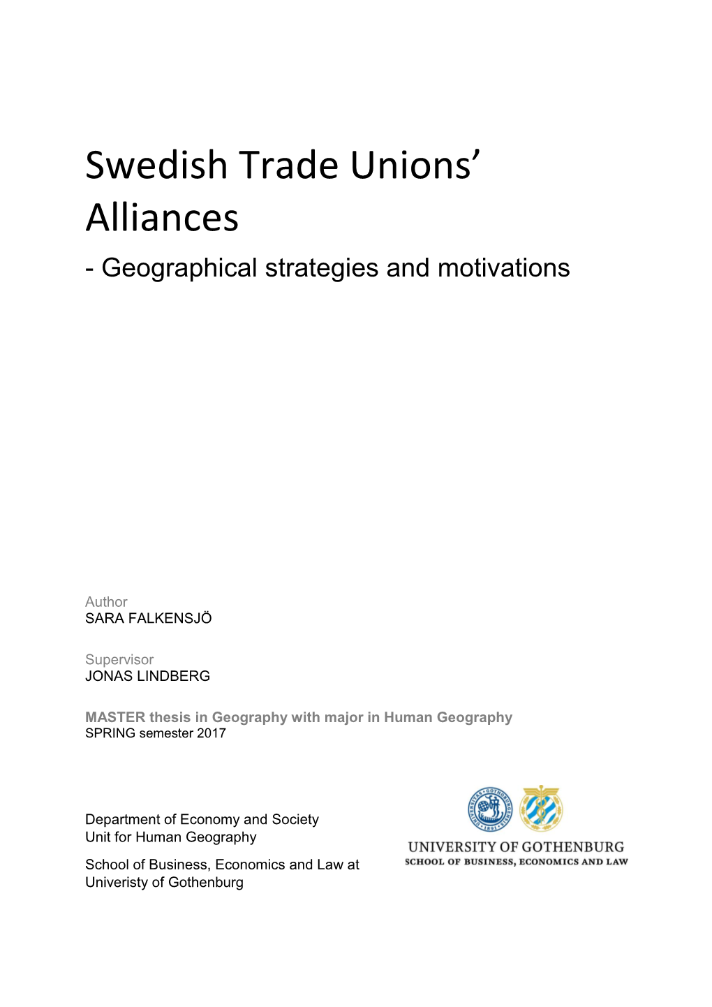 Swedish Trade Unions' Alliances