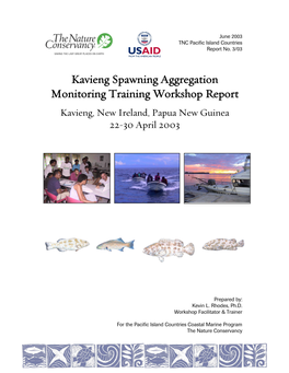 Kavieng Spawning Aggregation Monitoring Training Workshop Report